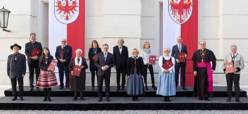 Lilli Gruber, Reinhold Messner e Joseph Zoderer hanno ricevuto l'Onorificenza del Land Tirolo